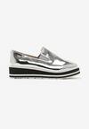 Srebrne Slip On Damask