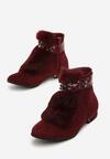 Bordowe Botki Teeny Frost