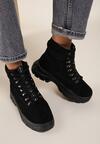 Czarne Zamszowe Sneakersy Chaparral