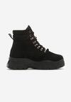 Czarne Zamszowe Sneakersy Chaparral