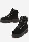 Czarne Zamszowe Sneakersy Chaparral