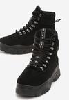 Czarne Zamszowe Sneakersy Chaparral