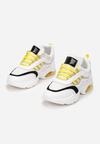 Biało-Żółte Sneakersy Glossiness