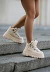 Beżowe Sneakersy Nalora