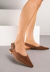 Jasnobrązowe Sandały Vices Typu Slingback z Wkładką ze Skóry Naturalnej Rallora