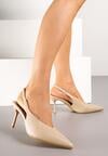 Ciemnobeżowe Sandały Vices Slingback na Obcasie Tilarina
