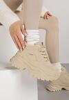 Brązowe Streetwearowe Sneakersy Vices Chunky w Stylu Traperów na Platformie Leate