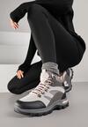 Szare Buty Trekkingowe Trapery Vices z Geometrycznym Wzorem Norrive