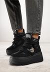 Czarne Botki Sneakersy Vices na Platformie w Stylu Y2K Gelira