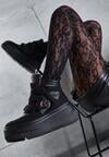 Czarne Botki Sneakersy Vices na Platformie w Stylu Y2K Gelira