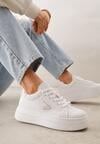 Białe Chunky Sneakersy VICES na Platformie z Ozdobą w Kształcie Gwiazdki Anatale