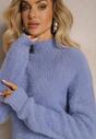 Niebieski Sweter Wełniany Merrill