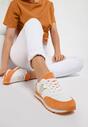 Biało-Pomarańczowe Buty Sportowe Aleiki