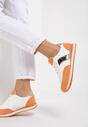 Biało-Pomarańczowe Buty Sportowe Aleiki