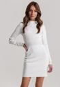 Biała Dzianinowa Sukienka Nerisa