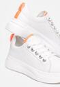 Biało-Pomarańczowe Sneakersy Elisise