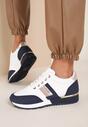 Biało-Granatowe Sneakersy Winrelle