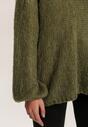 Zielony Sweter Z Wełną Lay