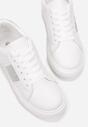 Biało-Miętowe Buty Sportowe Haliciane