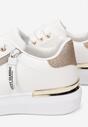 Biało-Złote Sneakersy Thaladah