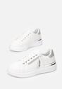 Biało-Srebrne Sneakersy Thaladah