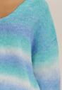 Niebiesko-Miętowy Sweter Hilyse