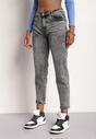 Ciemnoszare Jeansy Mom Fit Thellinai