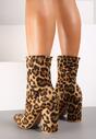 Botine cu imprimeu leopard Zerora