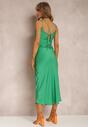Zielona Satynowa Sukienka Amporeia