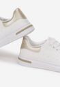 Biało-Złote Sneakersy Acasandros