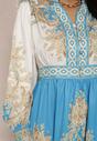 Biało-Niebieska Sukienka Basaste