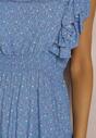 Niebieska Sukienka z Wiskozy Phaelarpia