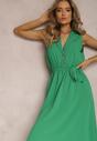 Rochie Verde cu Curea Phellialla