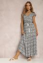 Rochie Alb-Negru cu Curea Eunele