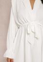 Biała Sukienka z Paskiem Dephyle