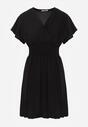 Czarna Sukienka z Wiskozy Jadith