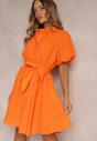 Pomarańczowa Sukienka z Bawełny Halpy