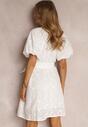 Biała Sukienka z Bawełny Halpy