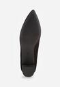 Czarne Casualowe Czółenka na Słupku Bastien