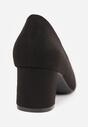 Czarne Casualowe Czółenka na Słupku Bastien