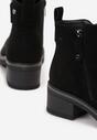 Botine negre cu imprimeu șarpe Perice