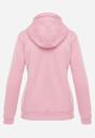 Różowa Bluza z Kapturem Zapinana na Suwak Edan