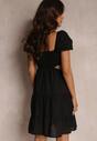 Czarna Sukienka Bawełniana Fjellon
