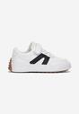 Biało-Czarne Buty Sportowe Sneakersy ze Skórzaną Wkładką Culena