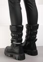 Czarne Śniegowce Pikowane Moon Boots Fytia