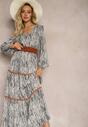Rochie Gri cu Elastic in Talie Nossi