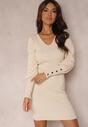 Rochie bej deschisă mulată Alatuh