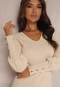 Rochie bej deschisă mulată Alatuh