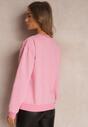 Różowa Oversizowa Bluza z Napisem Joanise
