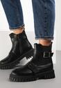 Botine negre workeri cu cataramă Yeza